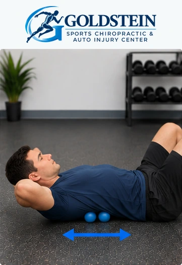 Demonstration 2. Temporary AI demonstration of Double Lacrosse Ball Thoracic Movement; anonymous model, not Dr. Goldstein or a patient.